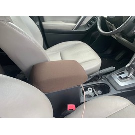 Auto Console Covers- Fits the Subaru Forester 2015-2018. Center Console Armrest Cover Waterproof Neoprene Fabric.(Brown)