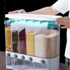 Xilei Dry Food Dispenser,Wall mounted 5 Grid Cereal Dispenser,Rice dispenser
