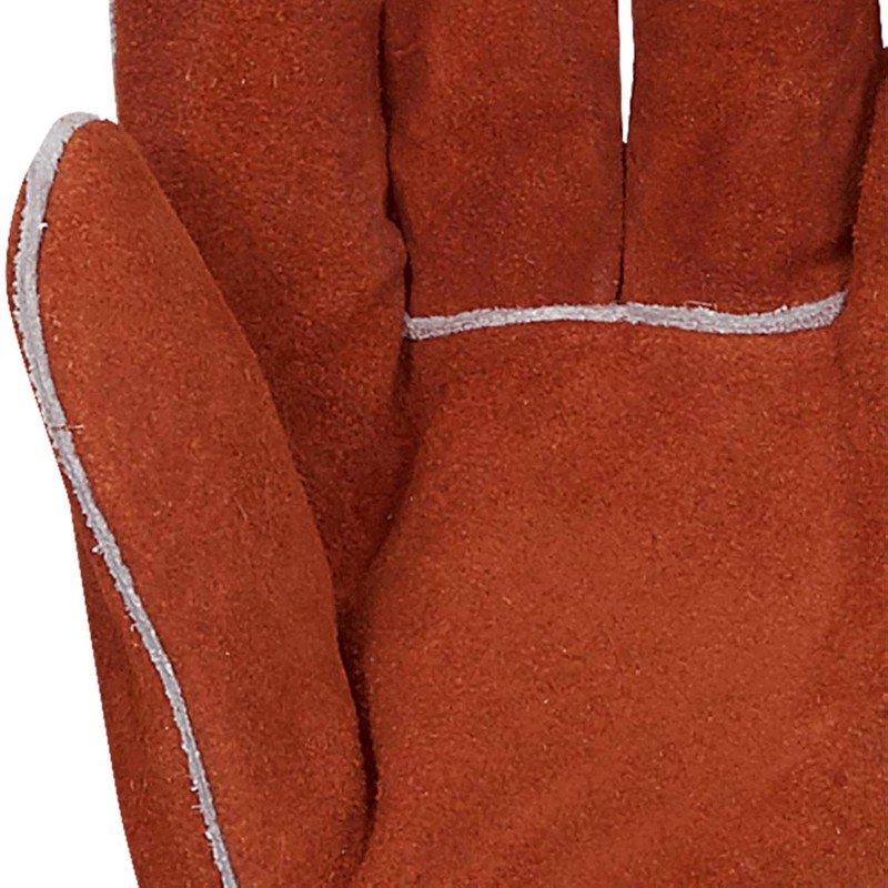 Pioneer Leather Welding Gloves- Light Duty Leather Mitt - Red