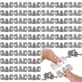 JMIATRY 48PCS Sectional Couch Connector, Sectional Sofa Connector Couch Bracket with Screws Couch Connectors to Make Sectional Stay Interlocking Furniture Connector Hardware -24 Sets