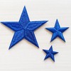 Zlettery 30pcs Blue Star Iron on Patches, 3 Sizes Star