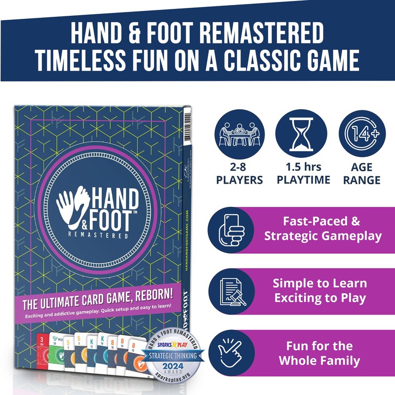 Hand & Foot Remastered 8 Player Edition – Card Game