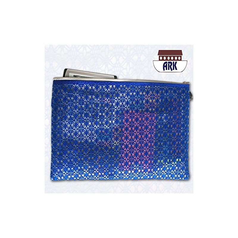 Versatile Decor Zip Up Make Up Mesh Plastic Pouch Bag