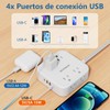 Glückluz Regleta Multicontacto, Conector Multiple con 5 M Plana Electrica