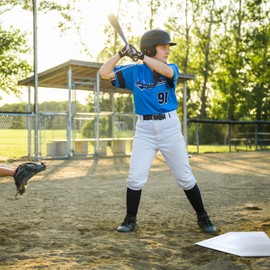 Frienda 4 Pcs Baseball Home Plate Throw Down Baseball Bases Heavy Duty Pitcher's Mound Rubber Bases for Softball Kickball Practice Pitching Hitting, White