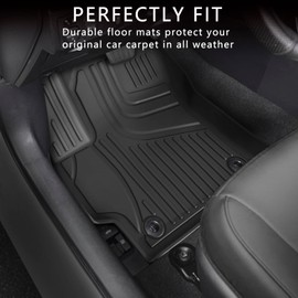 Automotive Floor Mats & Cargo Liners Compatible with 2014 2015 2016 2017 2018 2019 Toyota Corolla Floor Mats & Trunk Mat Set, All Weather TPE Floor Liners Cargo Mats (Not fit Hatchback Model).