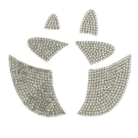 NIUHURU Crystal Car Rear Trunk Logo Emblem Bling Sticker Compatible with Toyota Accessories Rhinestone Car Decal (Silver, Compatible with RAV4 2020-2025)