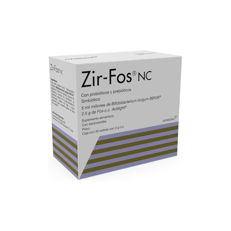 Zir-Fos Simbiotico Probioticos y Prebioticos 30 Und