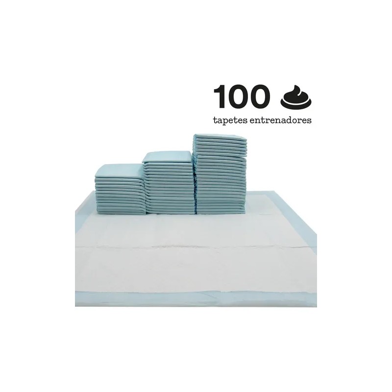 100 Pañal Tapete Entrenador Perros Y Cachorros 56x56cm