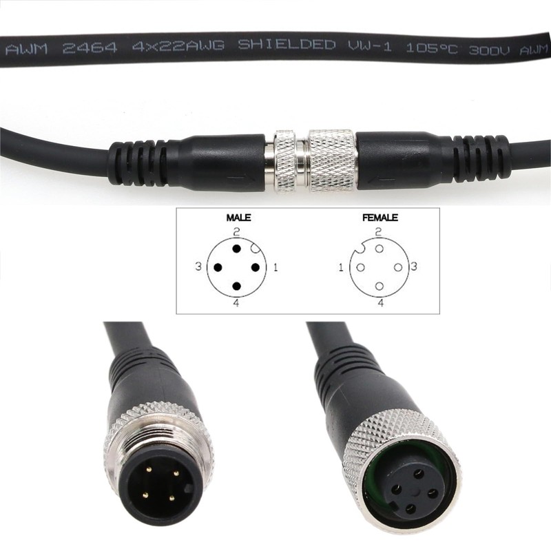 HangTon Sensor Reader Encoder Actuator M12A Coded 4 Pin Male
