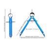 ZLKSKER Lockable All Metal Bow Compass with Pencil Sharpener &