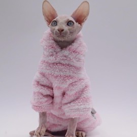 Hairless Cat Clothes Warm Thickness Soft Winter Cat Apparel for Sphynx Cats, Devon Rex Cats, Cornish and Small Cats (Medium)