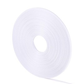 PandaHall 50 Yards 6 mm Polyester Bone for Sewing, White Sewn Wedding Dress with Low Density and Wedding Dress Nursing Caps Party Dresses DIY Craft Making, White