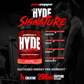 PROSUPPS Mr. Hyde Signature Pre Workout Powder with Creatine, Beta Alanine & Caffeine - Performance, Energy & Endurance - Clean Fitness & Gym Supplements for Men & Women (Fruit Punch, 60 Servings)