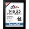 US Art 14x33 Black Picture Frame .75" Inch Wide -