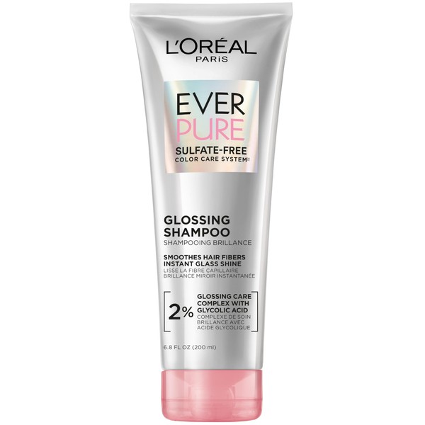 L'Oreal Paris Glossing Sulfate Free Shampoo with Glycolic Acid, Hair