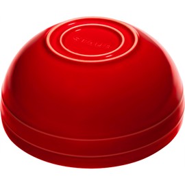 STAUB Stoneware Ramekins Ceramic 2-pc Nested Mixing Bowl Set-Cherry