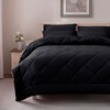 ELNIDO QUEEN® Full Comforter Set Black - 7 Pieces Bed