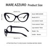 MARE AZZURO Oversized Reading Glasses Women Stylish Cat Eye Readers