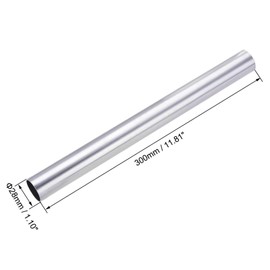 TA-VIGOR 2Pcs 6063 Aluminum Round Tube, 28mm OD 26mm ID 300mm Length Metal Seamless Straight Tubing Aluminum Pipe for Home Furnishing, Machinery, DIY Handicraft