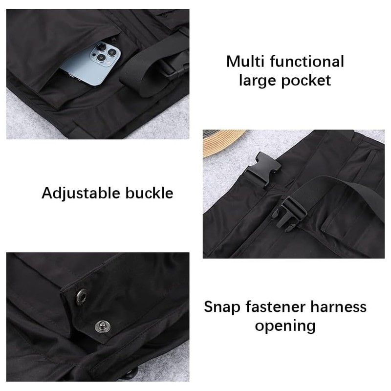 EHERDM Dog Trainer Apron with 6 Pockets Adjustable Pet Handler