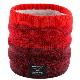 Neck Warmer, Men's, Women's, Boa Back, Winter, Cold Protection, For School Commutes, Commutes, Snood, Knit, 15 Colors, 10.red