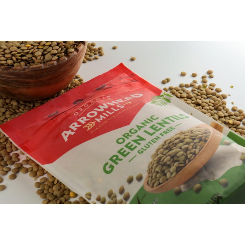 Arrowhead Mills Organic Green Lentils, 16 oz Bag