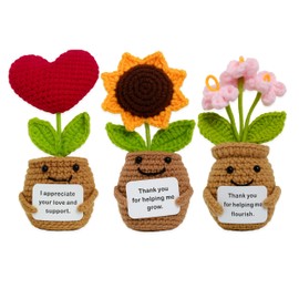 Decoden Emotional Support Crochet Flowers, Flower Crochet, Crochet Sunflower, Emotional Support Plush for Women, Crochet Plants, Thank You Gifts, Teacher Appreciation Gifts (Thank You Gift)