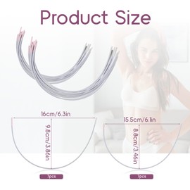 14 Pairs Bra Underwire Carbon Steel Replacement Underwire Repair Metal Bras Supporters Rings for Shaping, Women Corset Clothing, Sewing Supplies for A Cup B Cup