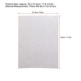 QANYEGN 50 Sheets Holographic Cold Laminate Sheet, Waterproof A4 Laminating Sheets, Thermal Laminating Pouches for Badges(Broken Glass Film)