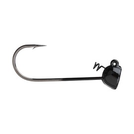BUCKEYE LURES Spot Remover Magnum Jig Head with Heavy-Duty Spring & Sharp Nickel Hook for Soft Plastic Bass Fishing Baits, 3 Pack, Black, 1/2 oz