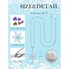 PYNYZ Snowflake Necklace 925 Sterling Silver Snowflake Created Aquamarine Birthstone