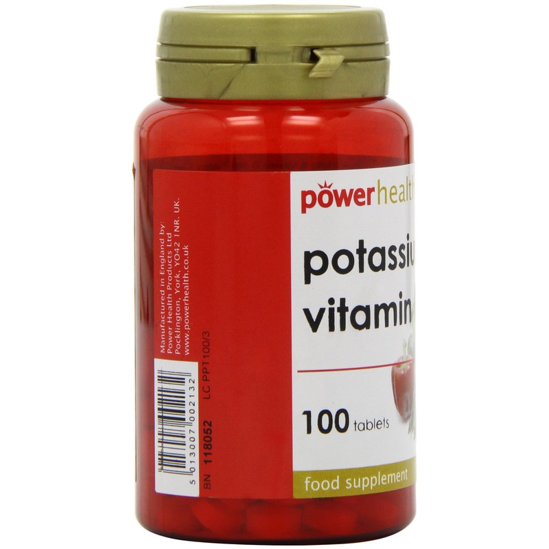 Power Health 200mg Potassium Plus 50mg Vitamin C Tablets -