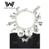 Athena Westworld (10 Themed Charms) Assorted Metal Charm Bracelet