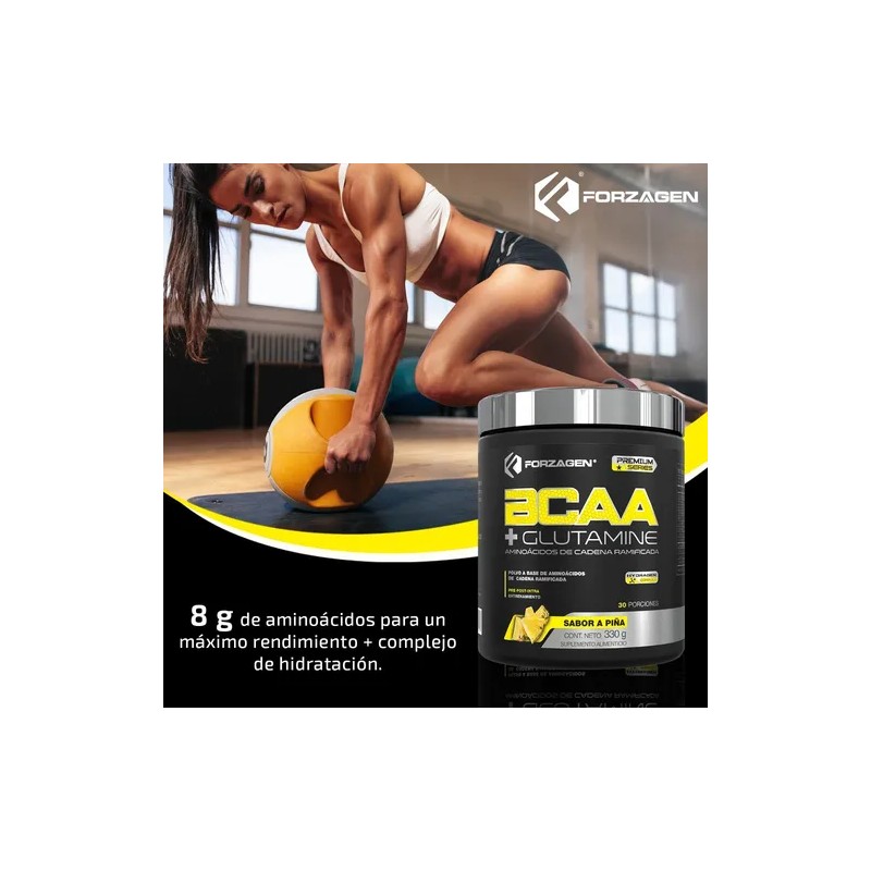 Forzagen Aminoácidos Bcaa+glutamine 330g | Complejo Hydragen