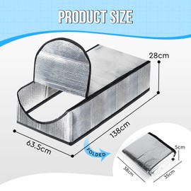 SUPAWAY Roof Hatch Insulation Loft Stairs Insulation Cover Loft Cover Thermal Insulation Air Cushion Aluminium Foil Fireproof Waterproof for Extendable Stairs, Garden Ladder, 138 x 63.5 x 28 cm