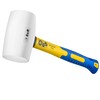 S&R Rubber Mallet White, 45 mm Diameter, with Fiberglass Handle,