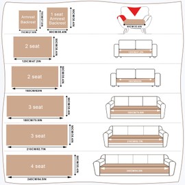 VClife Couch Cover for Dog, Chenille Sofa Cover for L-Shaped Sofa, Non Slip Pet Sofa Slipcover Furniture Protector with Tassel, Modern Beige Herringbone Jacquard, 35.4x70.9 inch (Only 1 Piece)