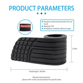 TNAIYH Car Rear Bumper Protector Guard, 41 x 3.4 inches Anti-Scratch Non-Slip Trimmable Vehicle Trunk Door Sill Guard Strip, Automotive Exterior Accessories, Universal for SUV RV Truck (Sports)