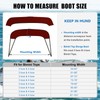 3Bow Bimini Top Storage Boot Cover with Light Hole Bimini