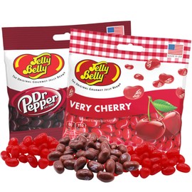 Jelly Bean Very Cherry and Dr Pepper Mix, Soda Flavored Gourmet Chewy Candy for Boys or Girls, Shareable Candies, Pack of 2, 3.5 Ounces Each