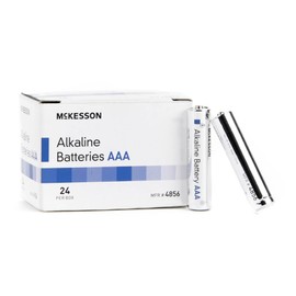 McKesson Alkaline Batteries, AAA - Ideal for Medical Devices, Disposable, 1.5V, 24 Count, 25 Packs, 600 Total