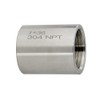 Quickun 304 Stainless Steel Pipe Coupling Fitting, 1" x 1"