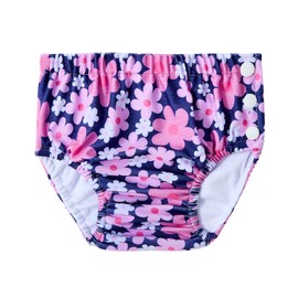 Century Star Swim Diapers Reusable Swim Diaper Washable Baby Infant Toddler Waterproof Swimming Diapers Pink Flower 18-24 Months