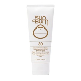 Sun Bum Mineral SPF 30 Sunscreen Body Lotion - Broad Spectrum Moisturizing Facial Sunscreen with Vitamin E - Vegan and Hawaii 104 Act Compliant (Without Octinoxate & Oxybenzone) - Travel Friendly 3 oz