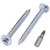 SKIR'CO (Pack of 100) Galvanised Steel 4.0 x 45mm Silver