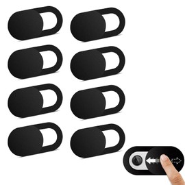 8 Pcs Laptop Camera Cover Slide,Ultra Thin Design Web Camera Cover Slide,Webcam Cover Slide,Webcam Cover Slider,Camera Blocker Slider for Laptop,Desktop,PC,Tablet,Smartphone(Black)