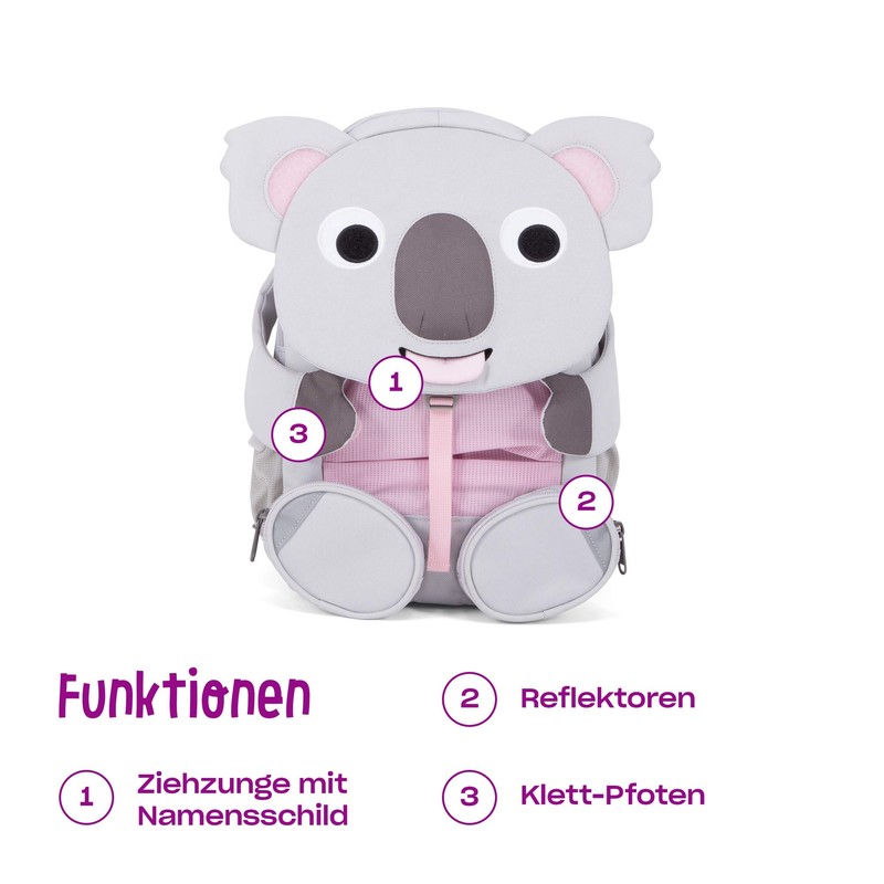 Children's Affenzahn rucksack for ages 3 - 5, in kindergarten,