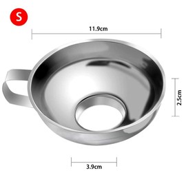 Wide Mouth Canning Funnel, Rustproof Round Shape Stainless Steel Large Canning Funnel for Rice (Rosvolawta78mfyug-10134216)