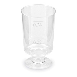 VEPATIM 200 Shot Glasses with Base Premium Crystal Clear Shot Glasses with Measuring Line 2 cl / 4 cl